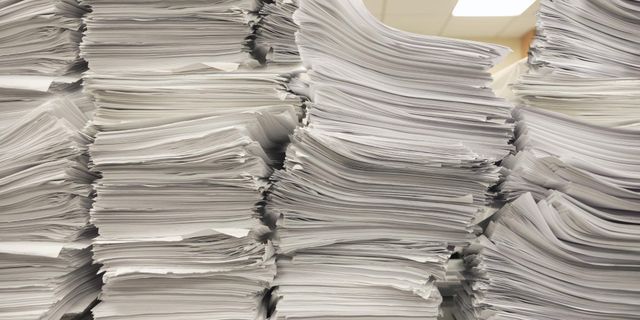 Stacks of paper