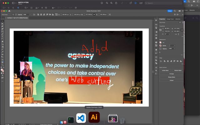 Again editing the previous slide to replace Jessica with Miriam, and the phrase 'work and career' with the scrawled phrase 'web surfing'

