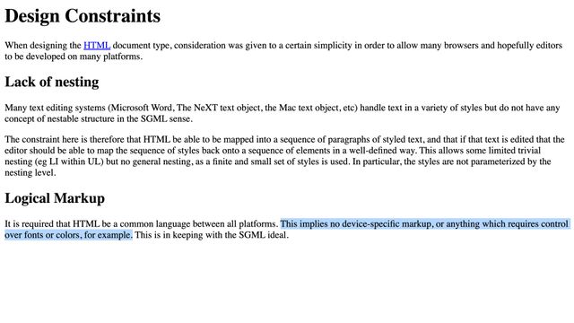 info.cern.ch
HTML Design Constraints, screenshot

