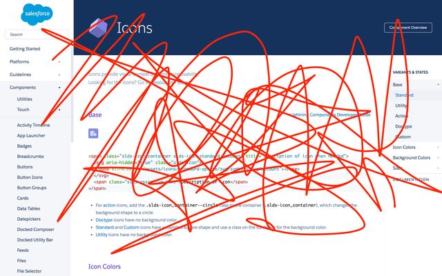 Scribbled out LDS icons with markup