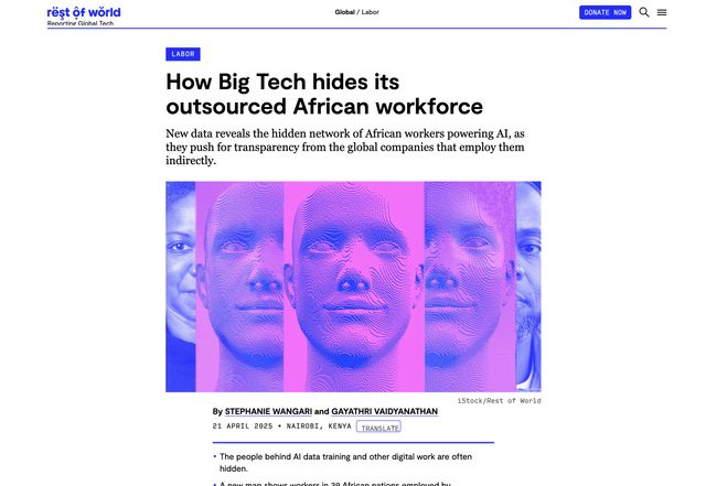 How Big Tech hides its outsourced African workforce
