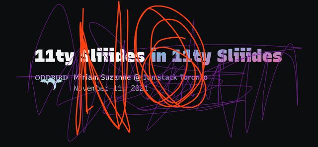 The previous slide, covered in purple scribbles, with NO scrawled in red